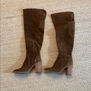 Vince Camuto brown suede boots
